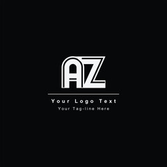 az za initial logo design template for business