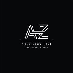 az za logo initial design logo template design - obrazy, fototapety, plakaty