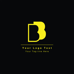 letter bb or bb logo design colorful icon