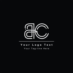 letter bc or cb logo initial design icon for business