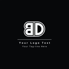 Obraz premium initial bd or db logo initial design template