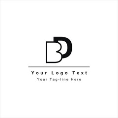 letter bd or db logo initial design icon symbol for name business