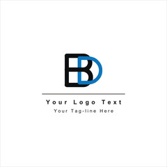 bd or db letter logo icon design template for finance business