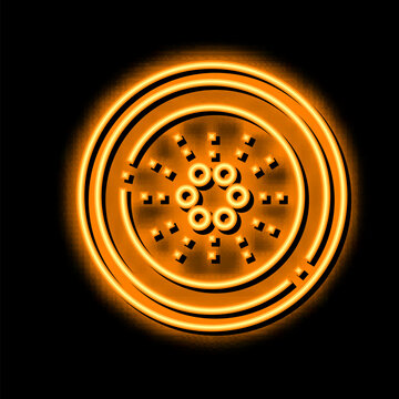 cardano cryptocurrency neon glow icon illustration
