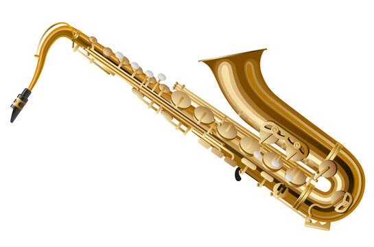 musical instrument - saxophone vector illustration