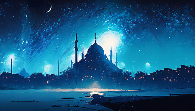 Ramadan Mosque moon هلال رمضان