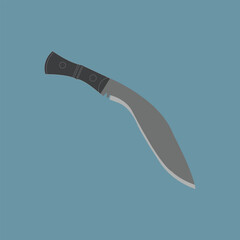 Obraz premium survival sharp Knife isolated Vector, hunting knife Vector. weapon element-isolated illustration.