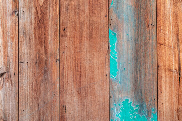 Vintage wood background with peeling paint.
