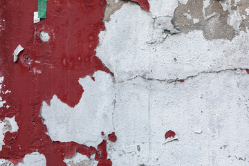old concrete wall with peeling paint