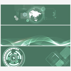 Vector illustration concept digital technologies, computers, cellular, internet.