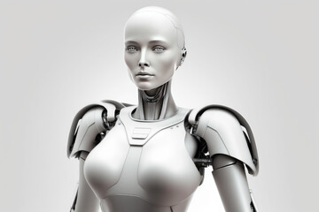 Obraz na płótnie Canvas Woman robot. AI generated