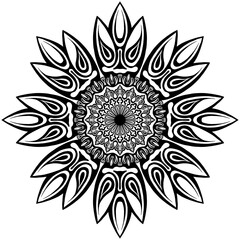 black and white flower