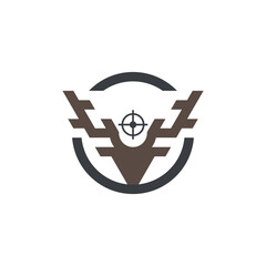 Deer Target logo, simple and modern. Suitable for any business.