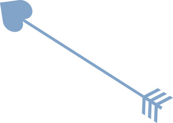 Arrows in the shape of hearts in Morandi colors