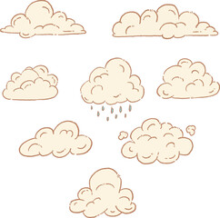 Hand Drawn Clouds Illustration