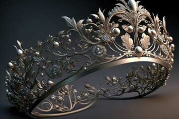 jewelry for the Princess's wedding crown. Generative AI