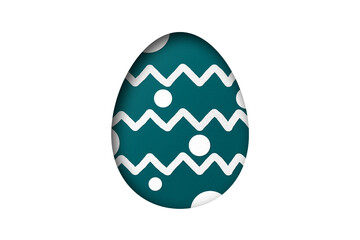 Green paper cut to form an Easter egg pattern. overlay paper