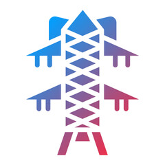 Vector Design Transmission Tower Icon Style