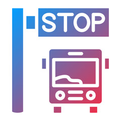 Vector Design Bus Stop Icon Style