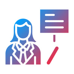 Vector Design Female Teacher Icon Style