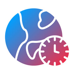 Vector Design Time Zone Icon Style