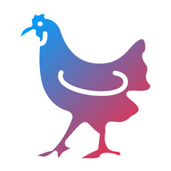 Vector Design Chicken Icon Style