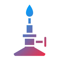 Vector Design Bunsen Burner Icon Style