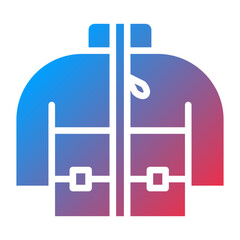 Vector Design Firefighter Jacket Icon Style