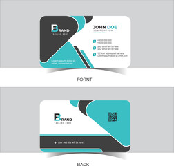 corporate business card template design, creative and clean business card vector illustration.