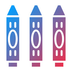 Vector Design Pencil Crayon Icon Style