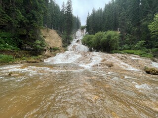 waterfall in the mountains