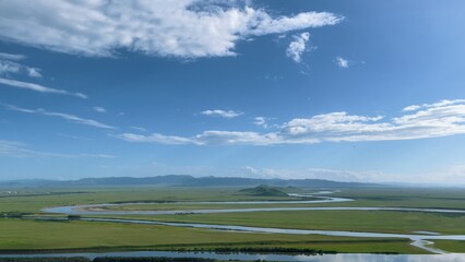 landscape with clouds and sky