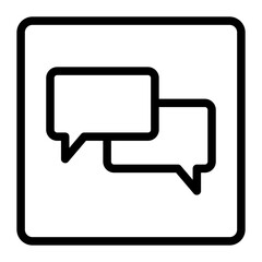 Fototapeta premium chat line icon