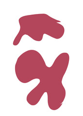 Red Abstract Shapes Decor