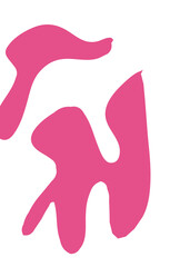 Red Abstract Shapes Decor