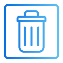 trash gradient icon