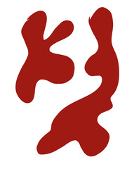 Red Abstract Shapes Decor