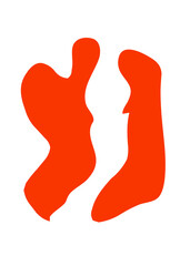 Red Abstract Shapes Decor