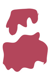 Red Abstract Shapes Decor