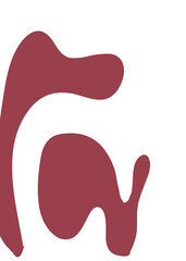 Red Abstract Shapes Decor