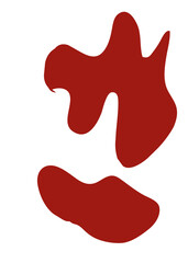 Red Abstract Shapes Decor