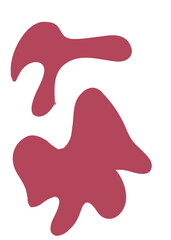 Red Abstract Shapes Decor