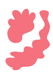 Red Abstract Shapes Decor