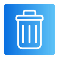 trash gradient icon