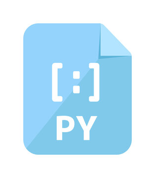 File formats vector icon illustration | .py , python