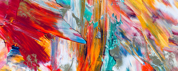 Color texture. Hand drawn oil painting on canvas. Abstract art background. Modern, contemporary art. Colorful canvas. Wall decor background	