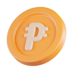 Peso Coin Currency 3D Icon