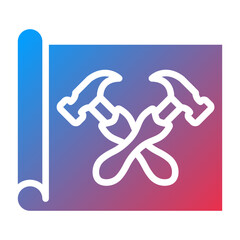 Vector Design Construction Blueprint Icon Style