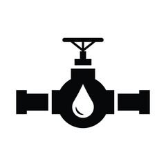 Plumbing pipe icon design. Pipe icon for pipeline construction and industry work. isolated on white background