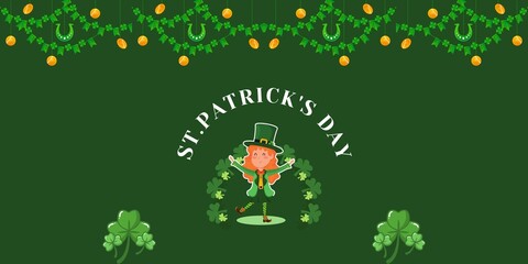 St. Patrick's Day Banner, posters, illustration